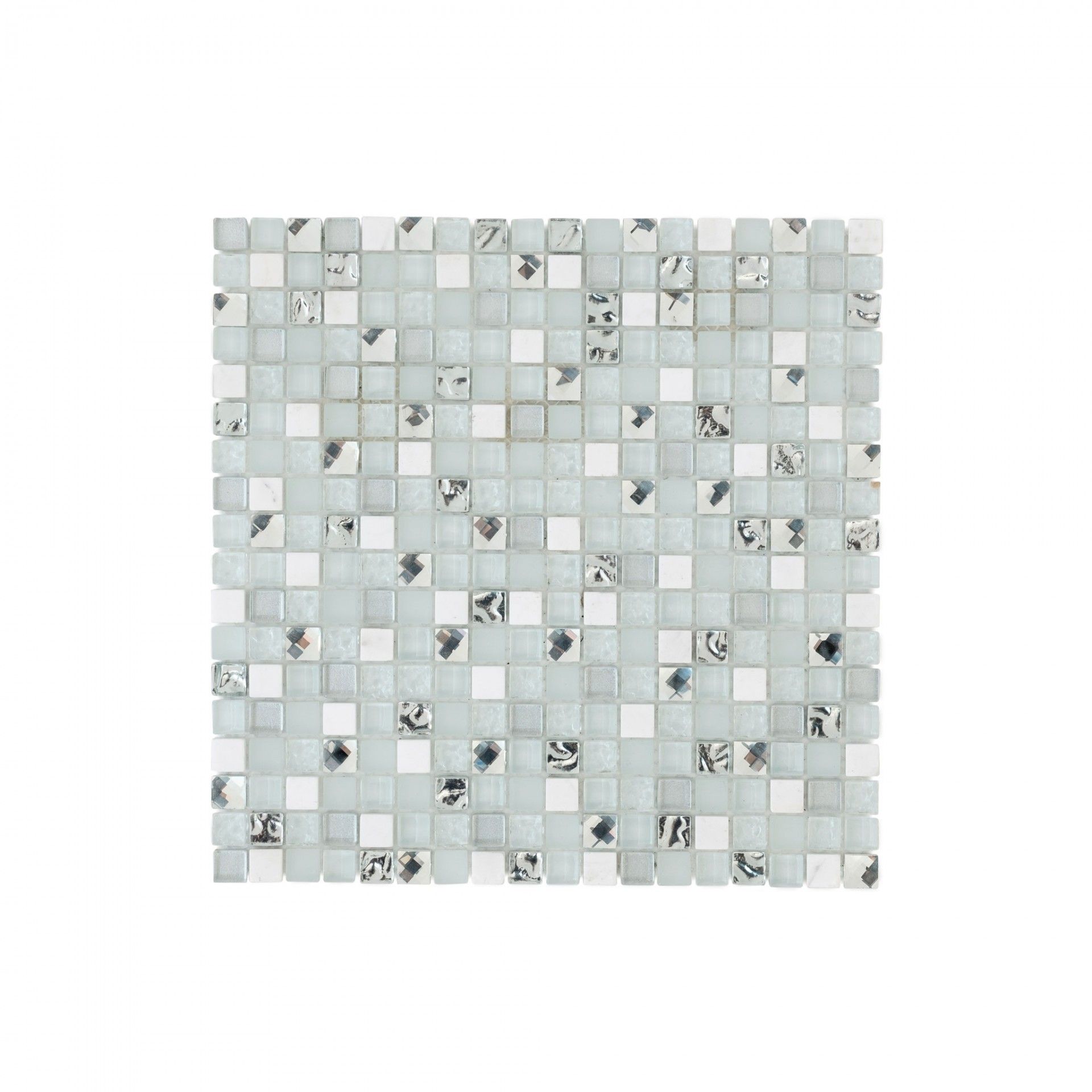 Tablet Natural Stone / White Glass Contrast 30x30