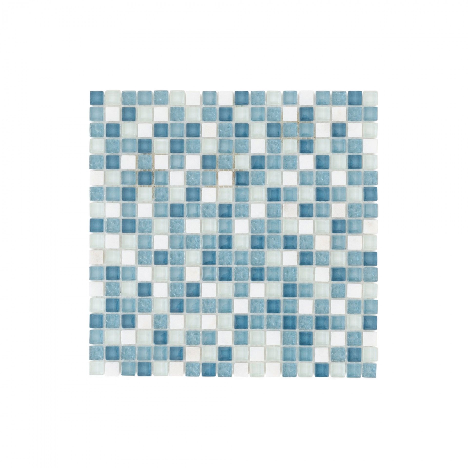 Natural Stone / White Glass / Gray 30x30