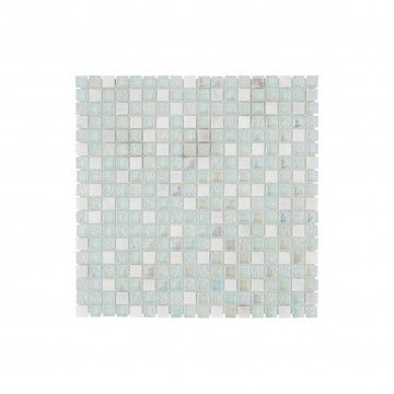 Pastilha Pedra Natural/Vidro Branco 30x30