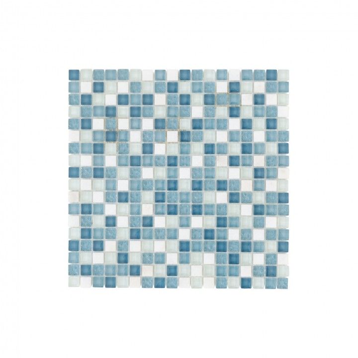 Pierre Naturelle / Verre Blanc / Gris 30x30 Pierre Naturelle / Verre Blanc / Gris 30x30