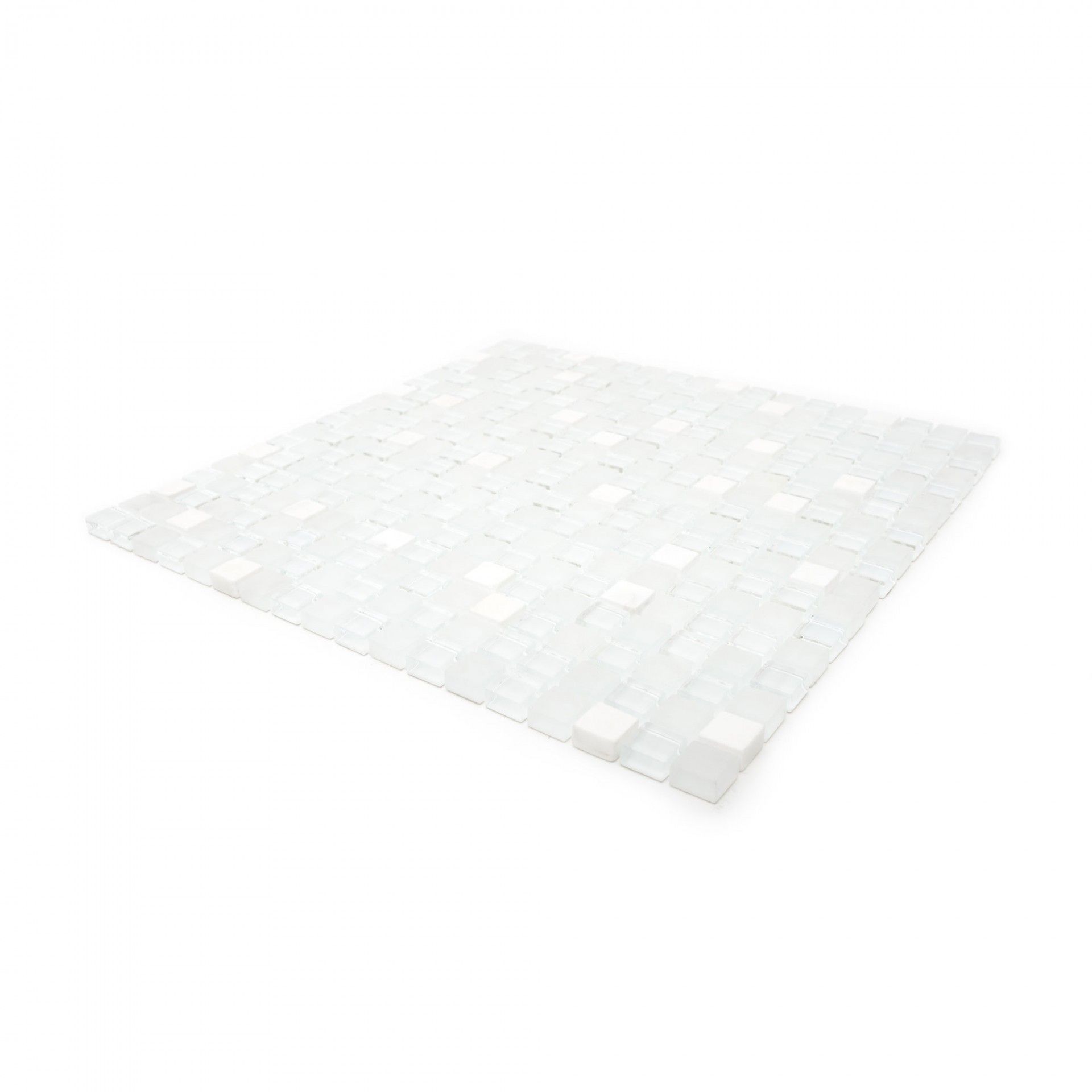 Natural Stone / Super White Glass 30x30