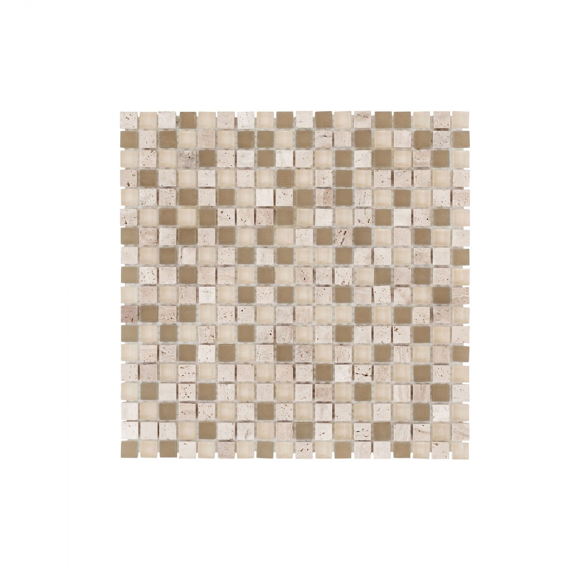 Natural Stone / Light Brown Glass 30x30