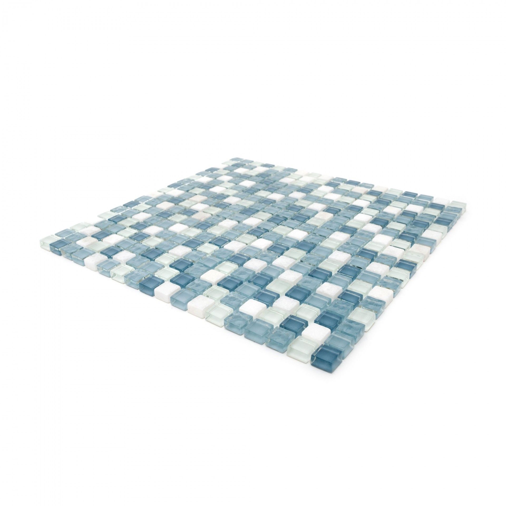 Natural Stone / White Glass / Gray 30x30