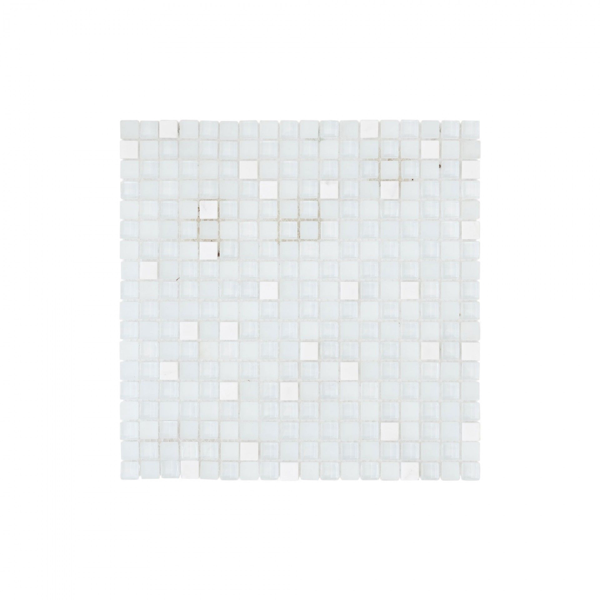 Natural Stone / Super White Glass 30x30