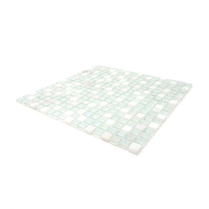 Tablette Pierre Naturelle / Verre Blanc 30x30 Tablette Pierre Naturelle / Verre Blanc 30x30