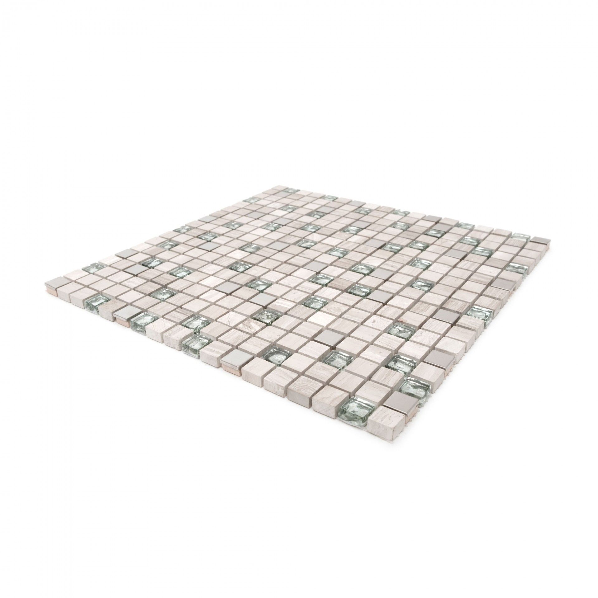 Natural Stone / Light Gray Glass 30x30