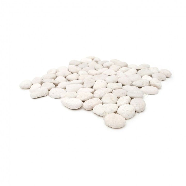 Mosaïque de marbre blanc galet 30x30 Mosaïque de marbre blanc galet 30x30