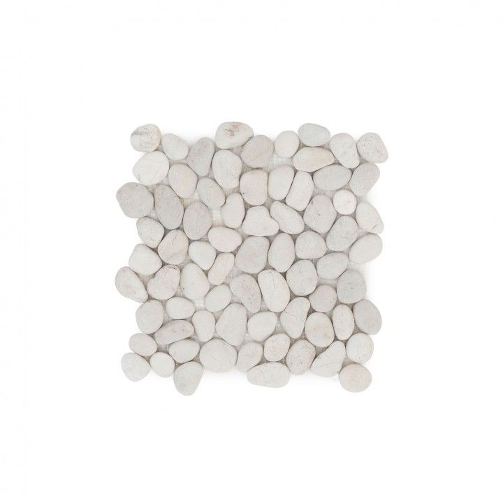 Mosaïque de marbre blanc galet 30x30 Mosaïque de marbre blanc galet 30x30