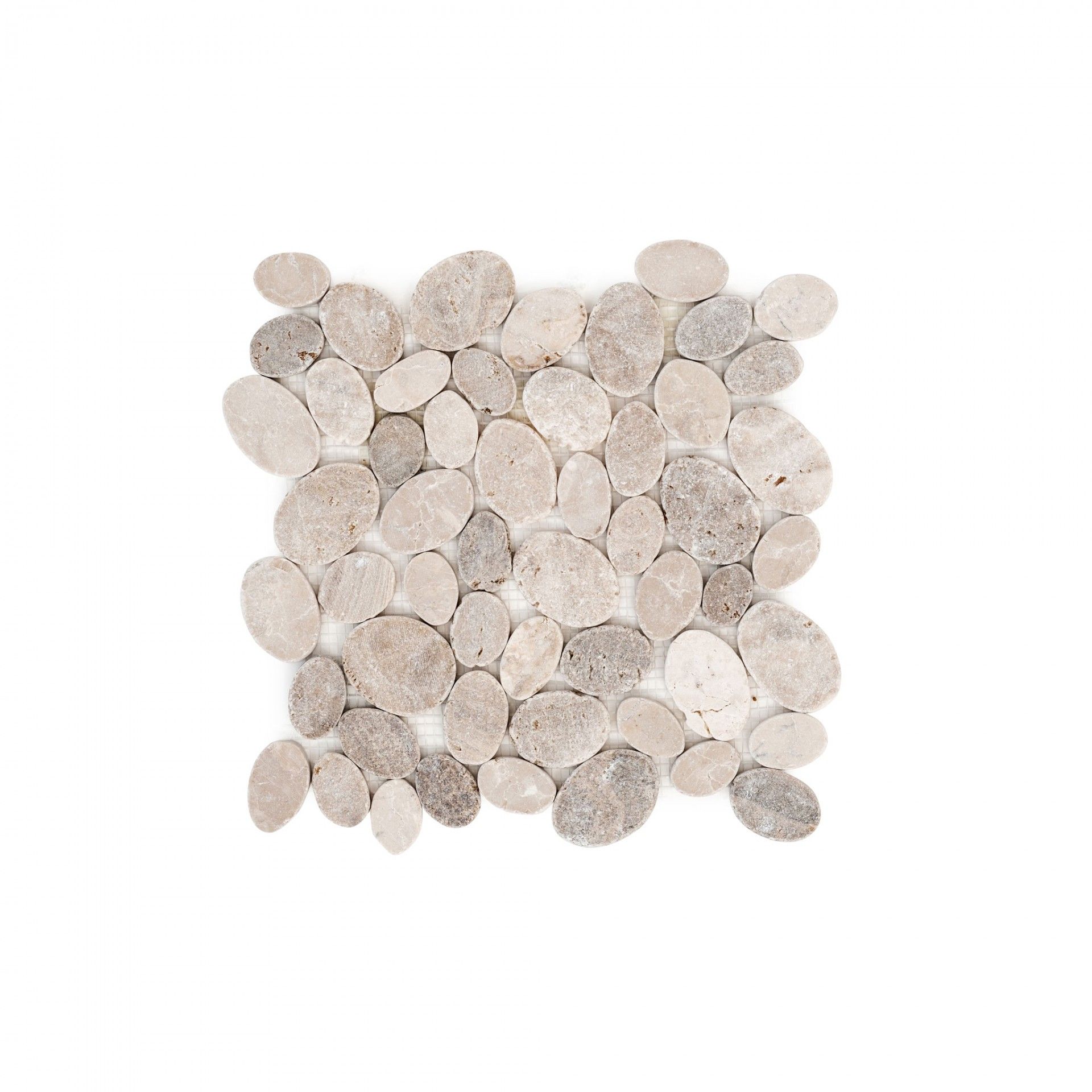 White Marble Mosaic Oval Mix 30x30