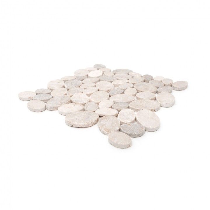 Mélange ovale de mosaïque en marbre blanc 30x30 Mélange ovale de mosaïque en marbre blanc 30x30