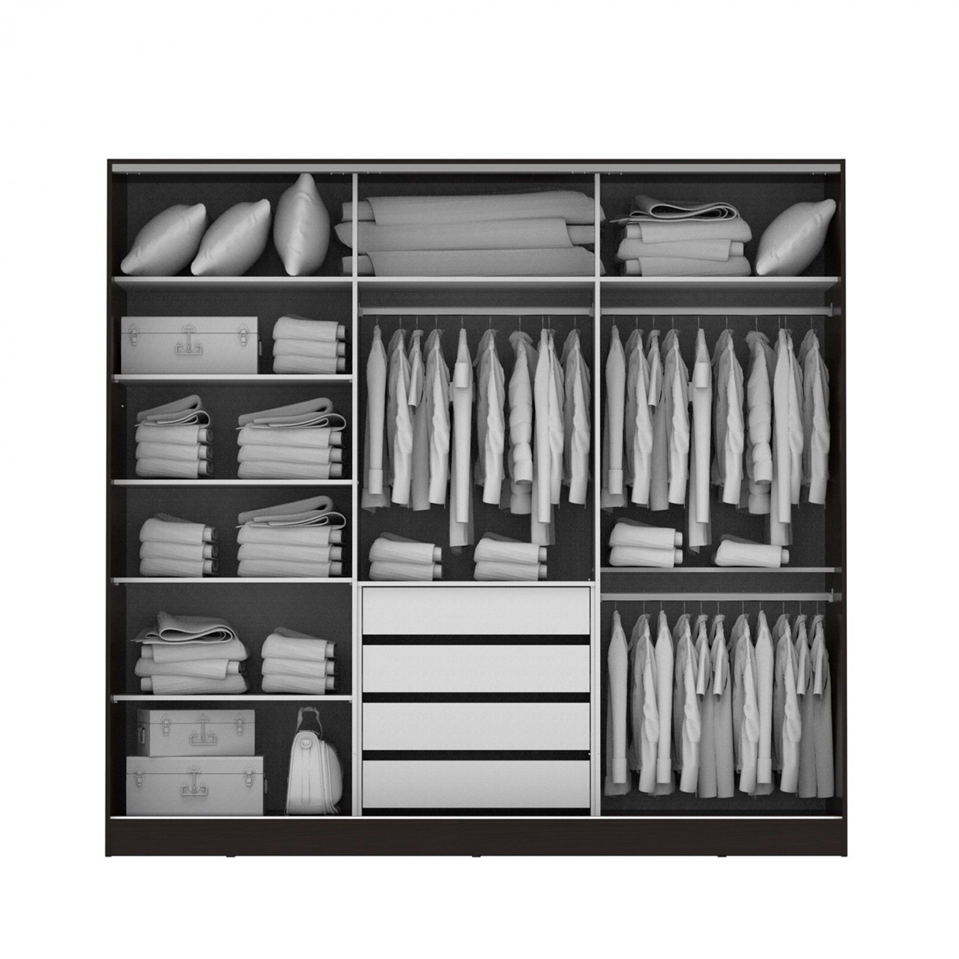 Teckno Wardrobe (3 Sliding Doors)