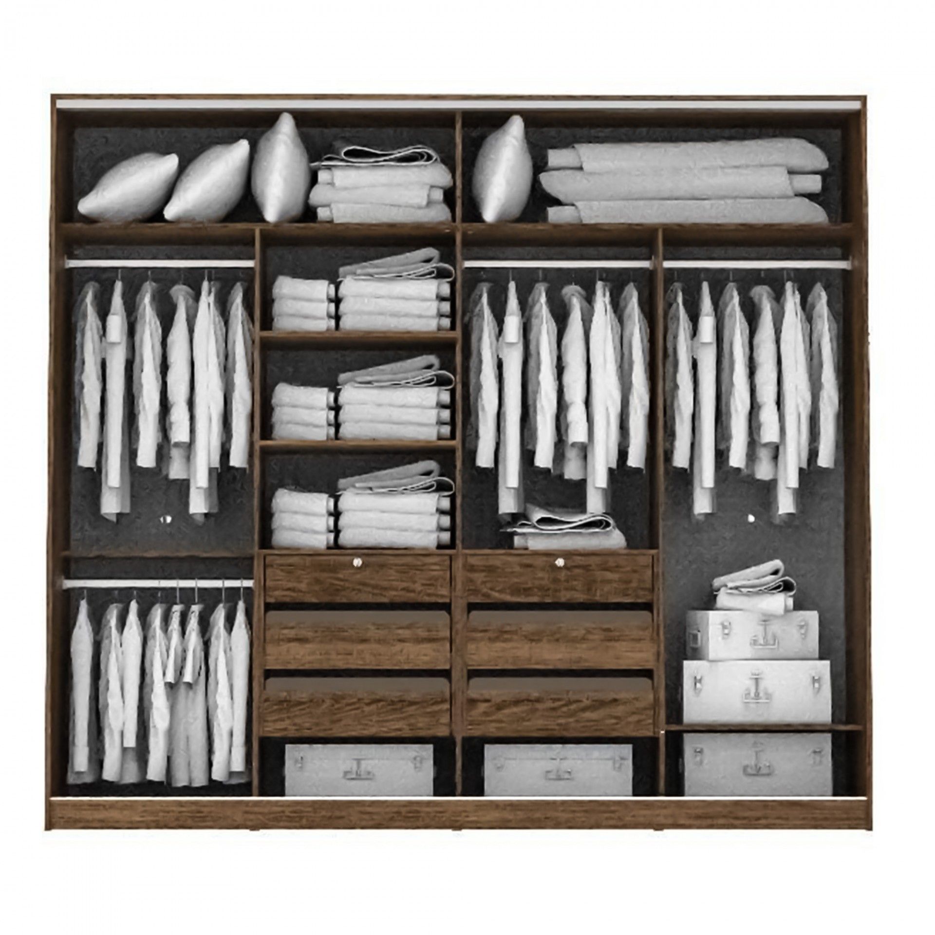 Teckno Wardrobe (4 Sliding Doors)