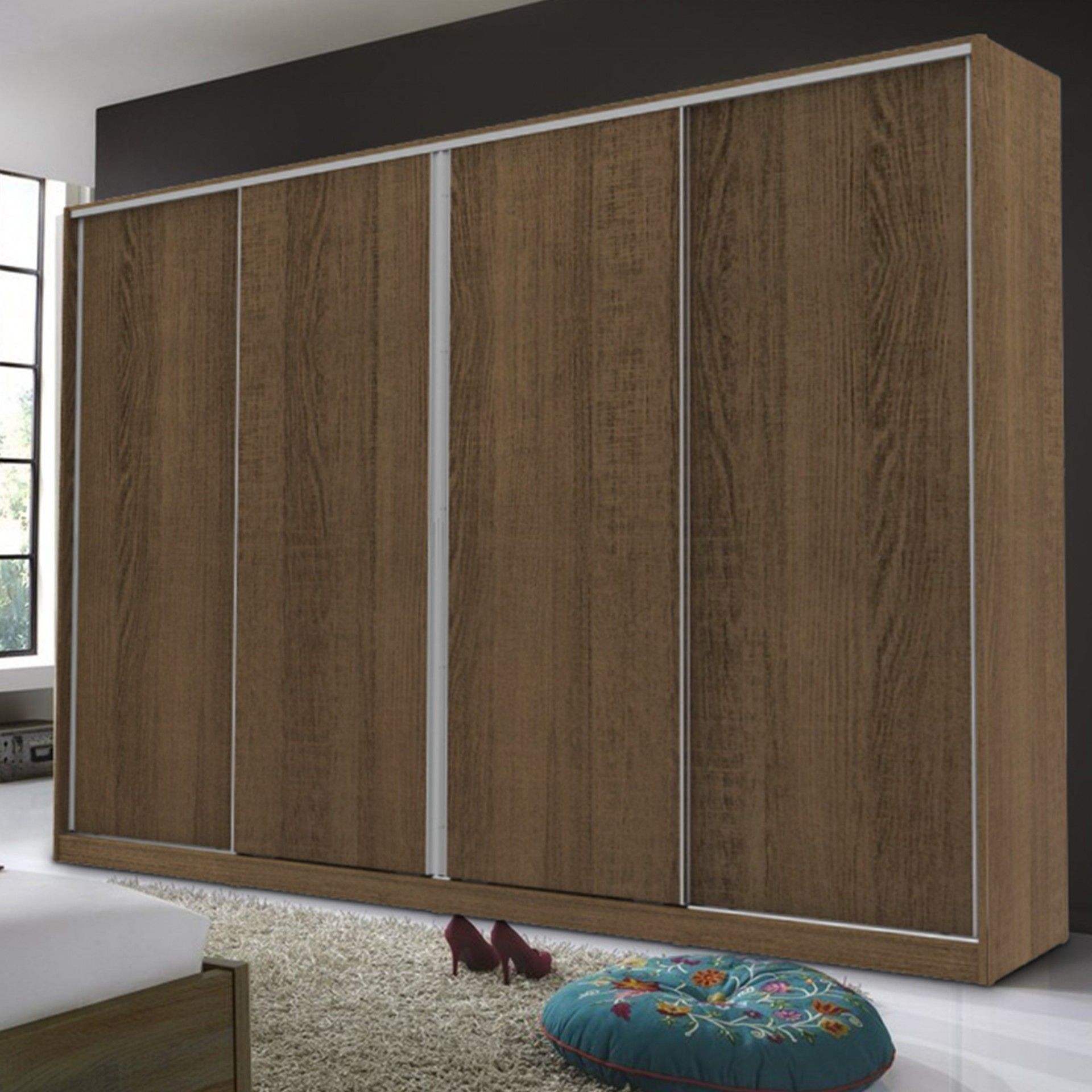 Teckno Wardrobe (4 Sliding Doors)
