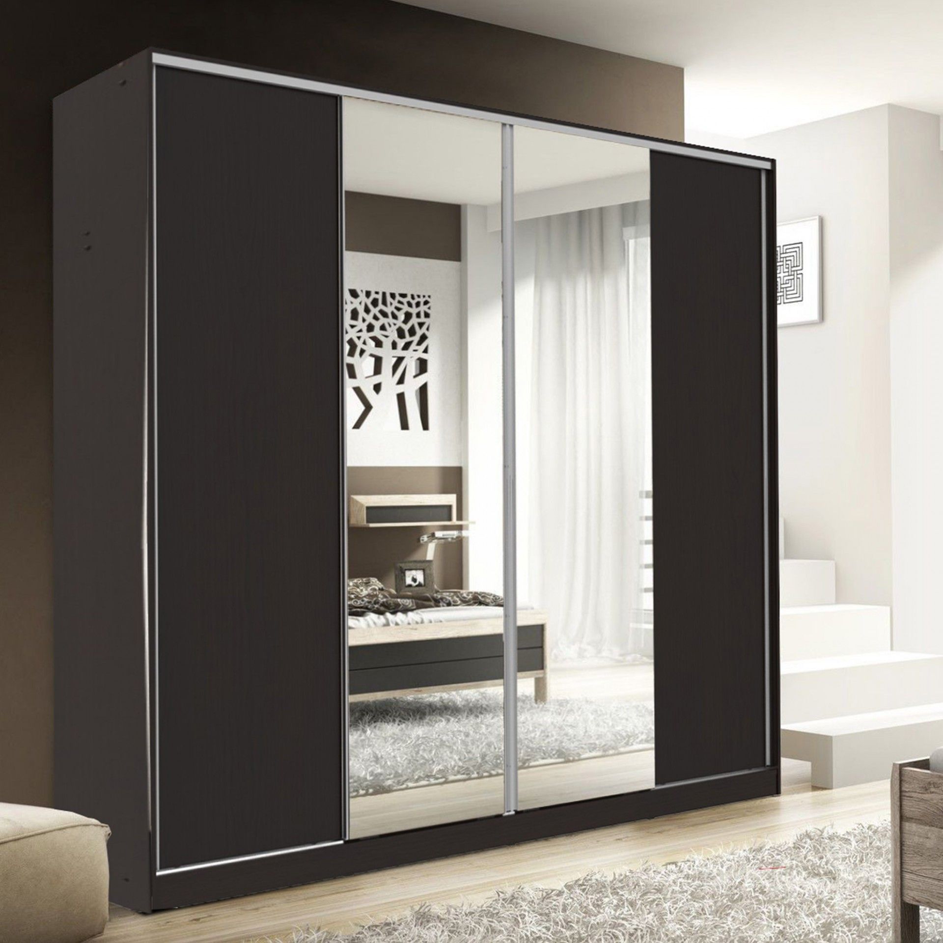 Teckno Wardrobe (4 Sliding Doors)