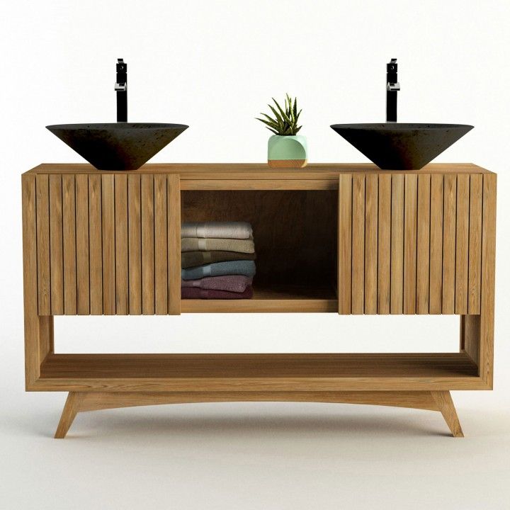 Armoire de salle de bain avec 2 éviers Ritan Armoire de salle de bain avec 2 éviers Ritan