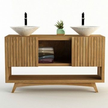 Armoire de salle de bain avec 2 éviers Ritan Armoire de salle de bain avec 2 éviers Ritan