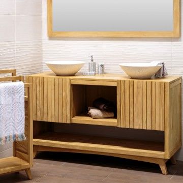 Armoire de salle de bain avec 2 éviers Ritan Armoire de salle de bain avec 2 éviers Ritan
