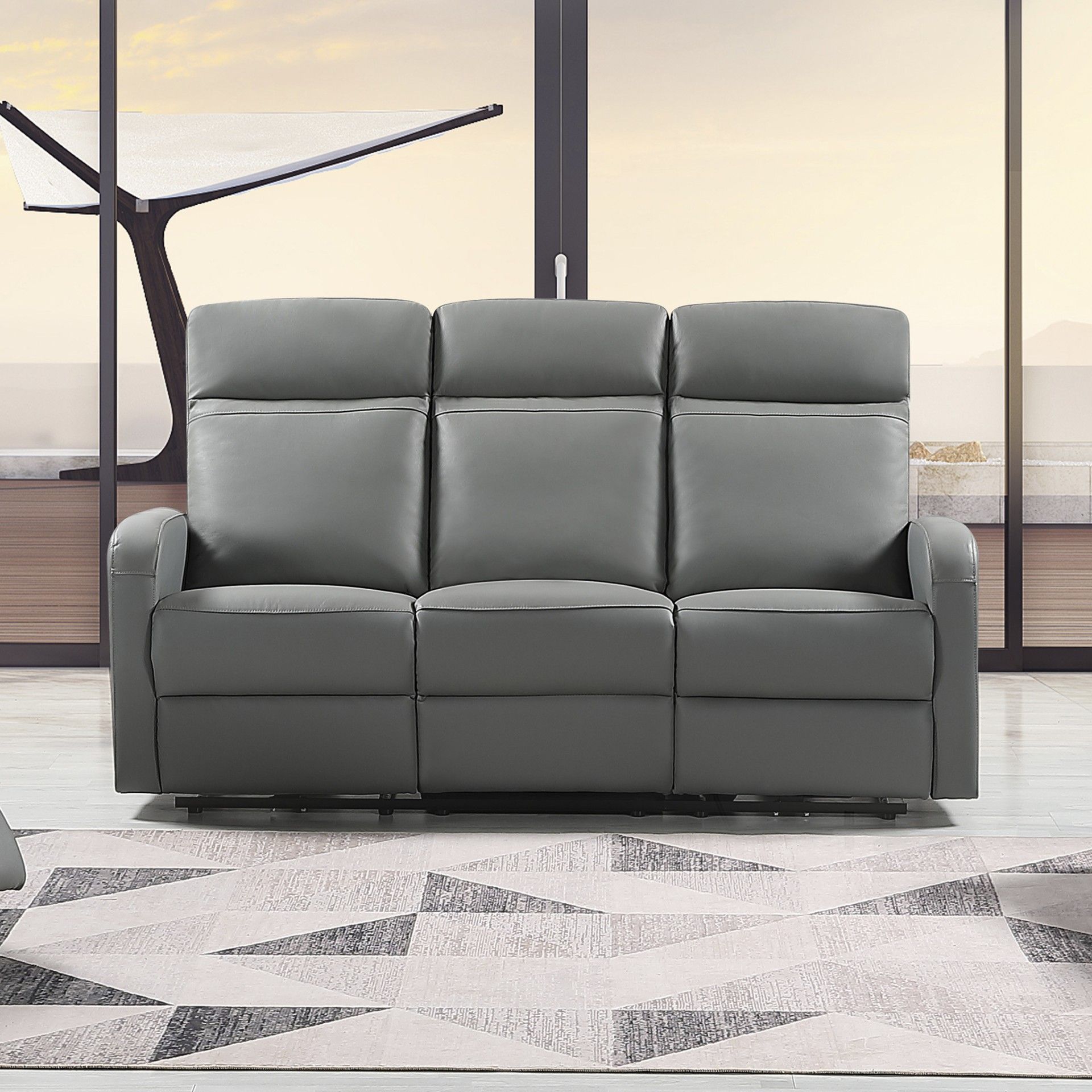 3 Seater Memphis Leather Sofa