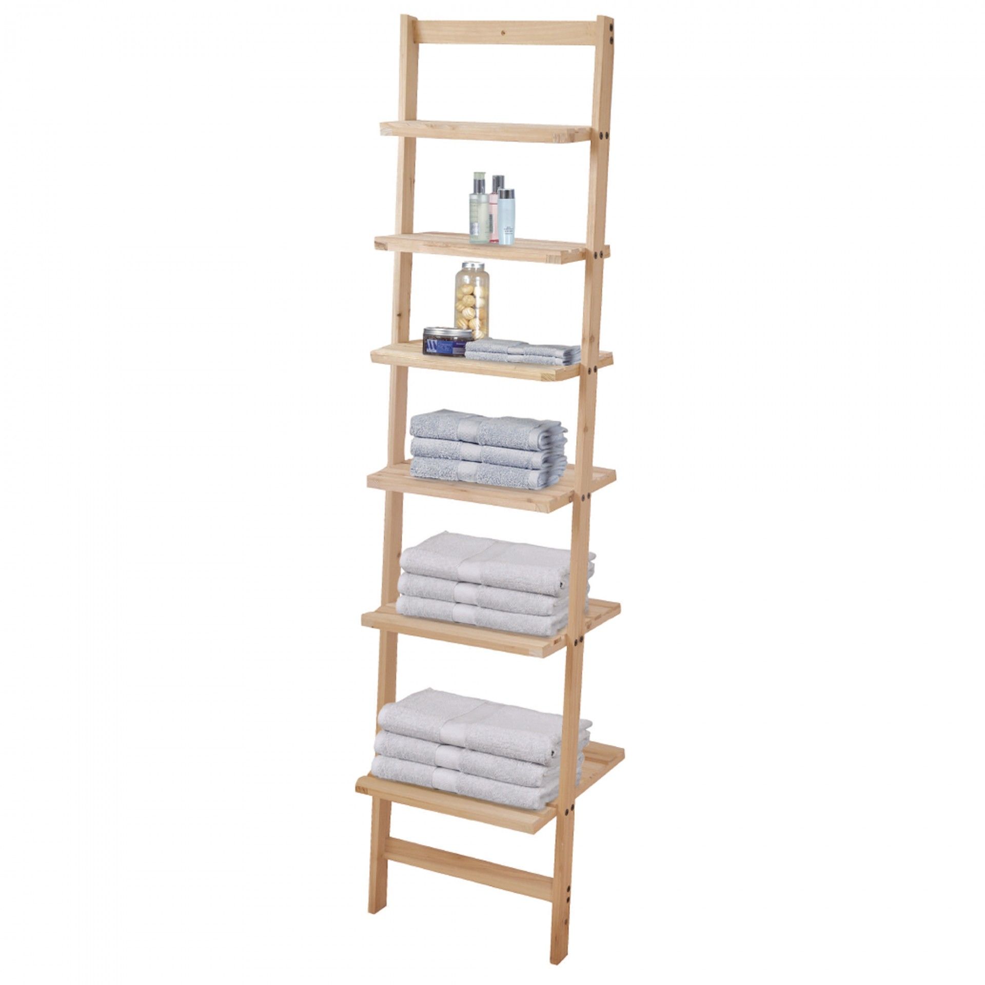 Basic WC shelf with 6 shelves