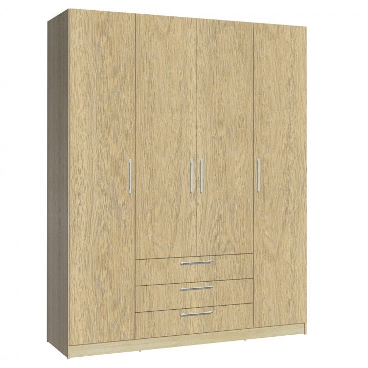 Armoire Teckno (4 portes + 3 tiroirs) Armoire Teckno (4 portes + 3 tiroirs)
