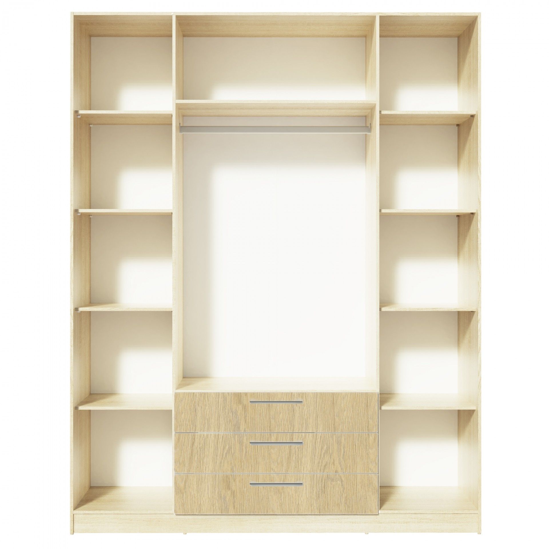 Teckno Wardrobe (4 Doors + 3 Drawers)