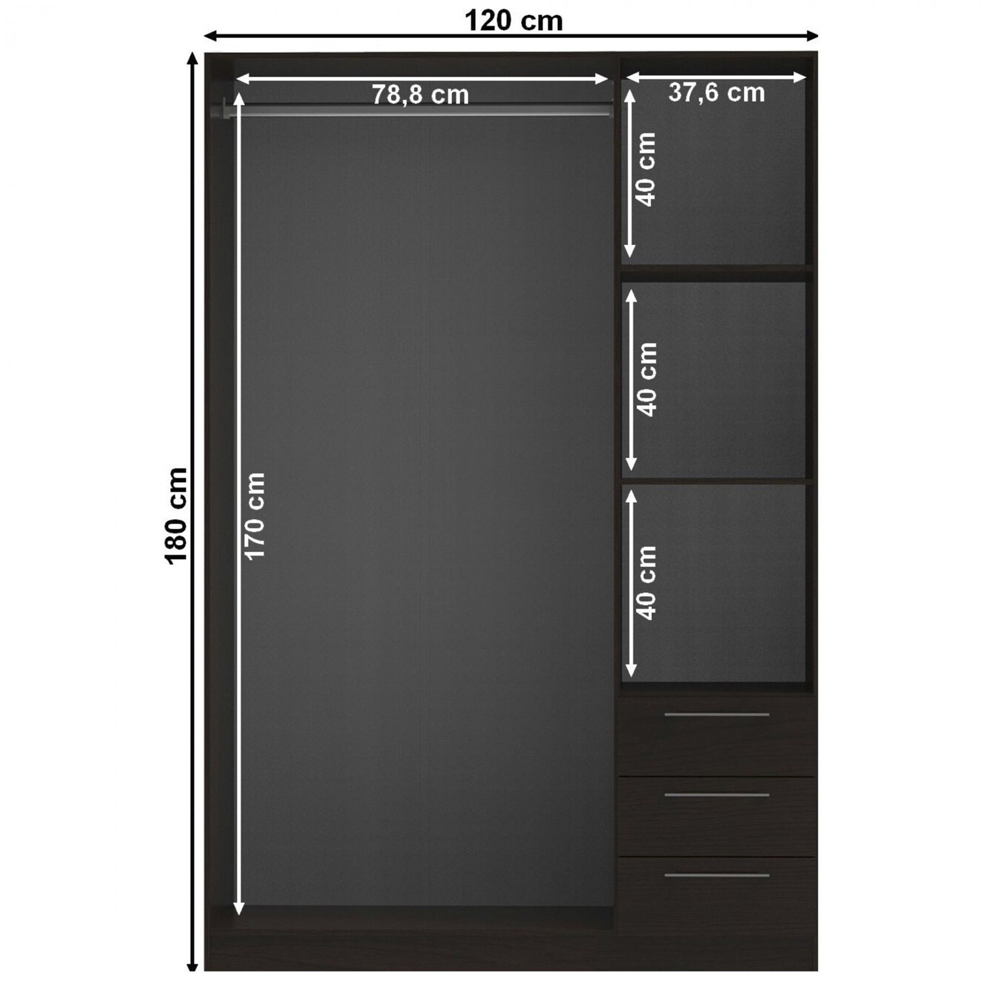 Teckno Wardrobe (3 Doors)