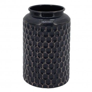 Jarrón Decorativo Azul Oscuro Jarrón Decorativo Azul Oscuro