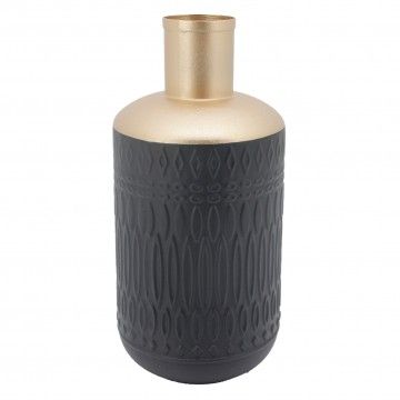Vase en métal anthracite / or Vase en métal anthracite / or