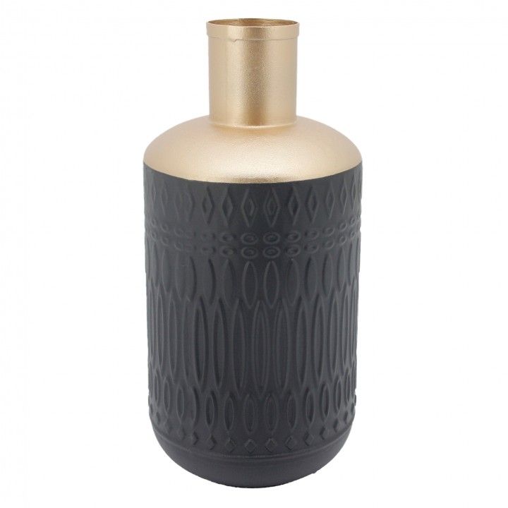 Vase en métal anthracite / or Vase en métal anthracite / or