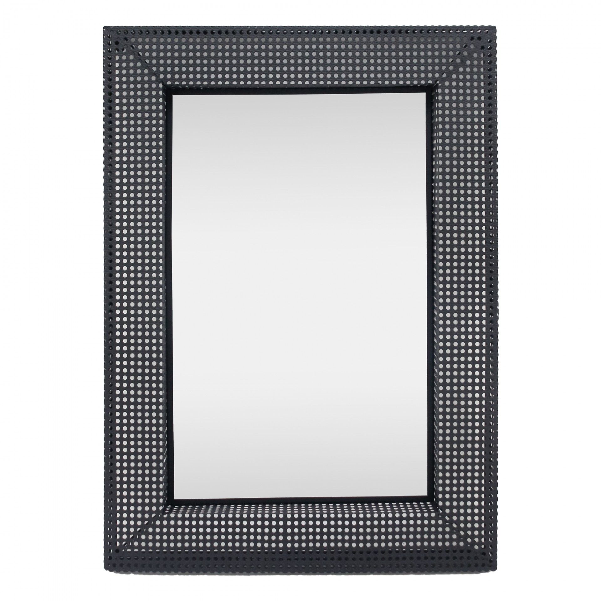 Perforated Frame Rectangular Mirror