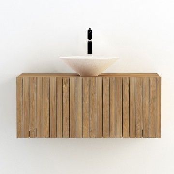 Armoire de salle de bain suspendue avec lavabo en Ritan Armoire de salle de bain suspendue avec lavabo en Ritan