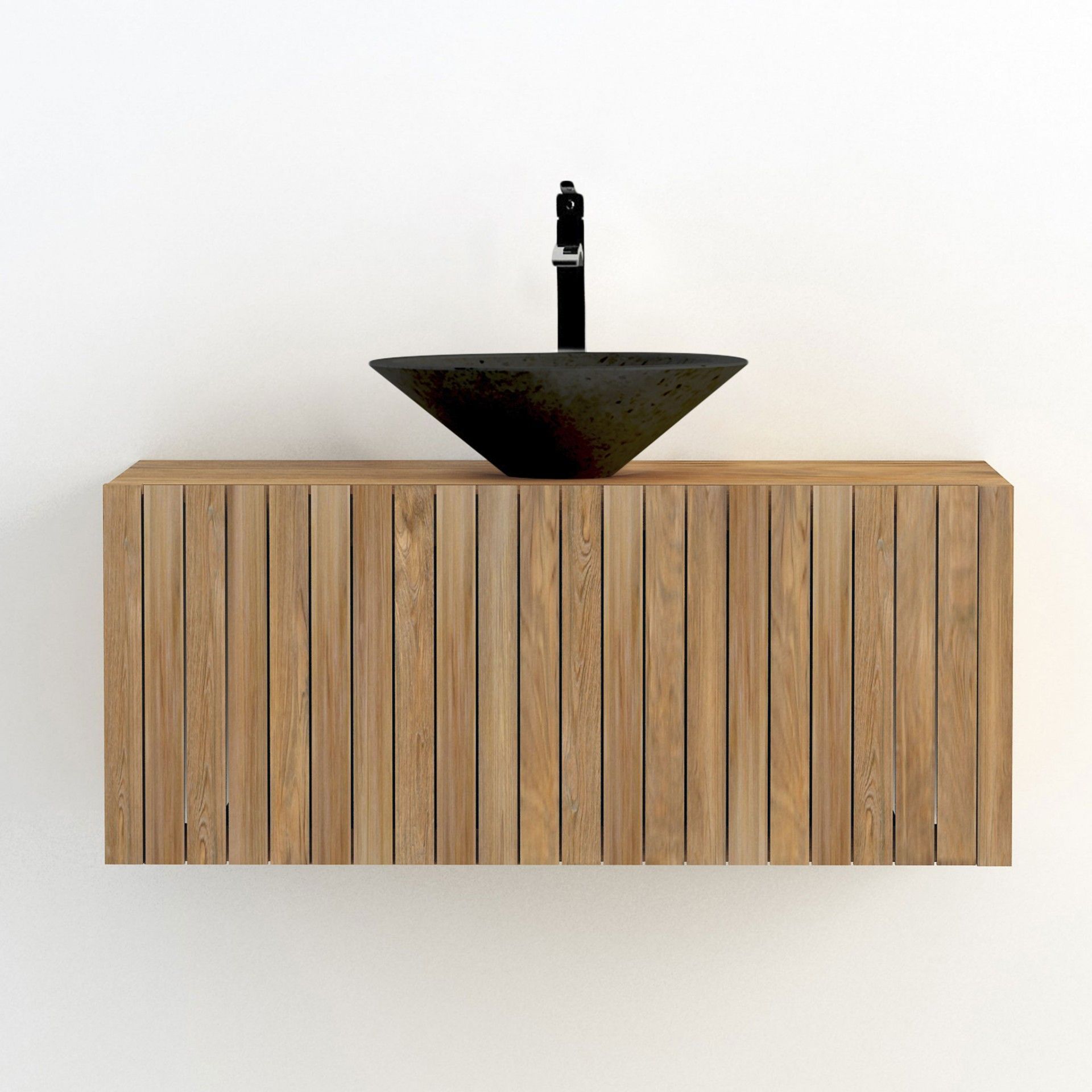 Armoire de salle de bain suspendue avec lavabo en Ritan