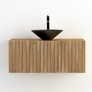 Armoire de salle de bain suspendue avec lavabo en Ritan Armoire de salle de bain suspendue avec lavabo en Ritan