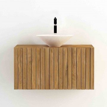 Armoire de salle de bain suspendue avec lavabo en Ritan Armoire de salle de bain suspendue avec lavabo en Ritan