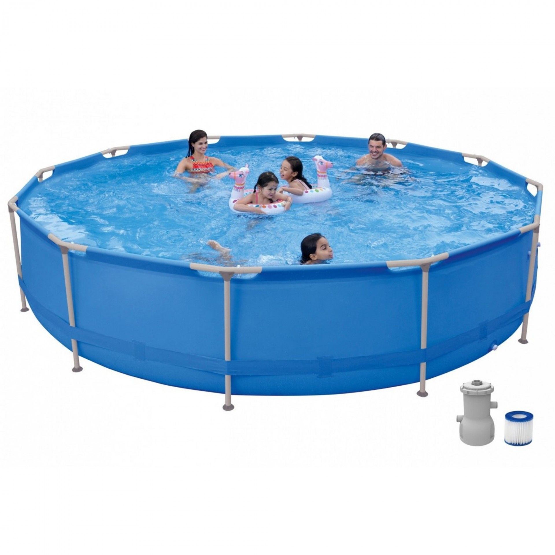 Piscina Trend Tubular Redonda con Depuradora 420x84 cm