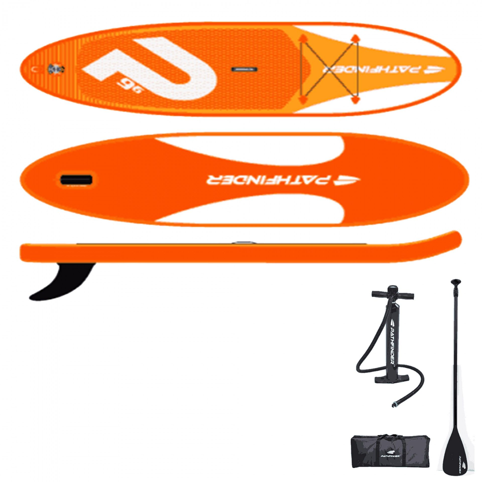Orange Inflatable Stand Up Paddle Board