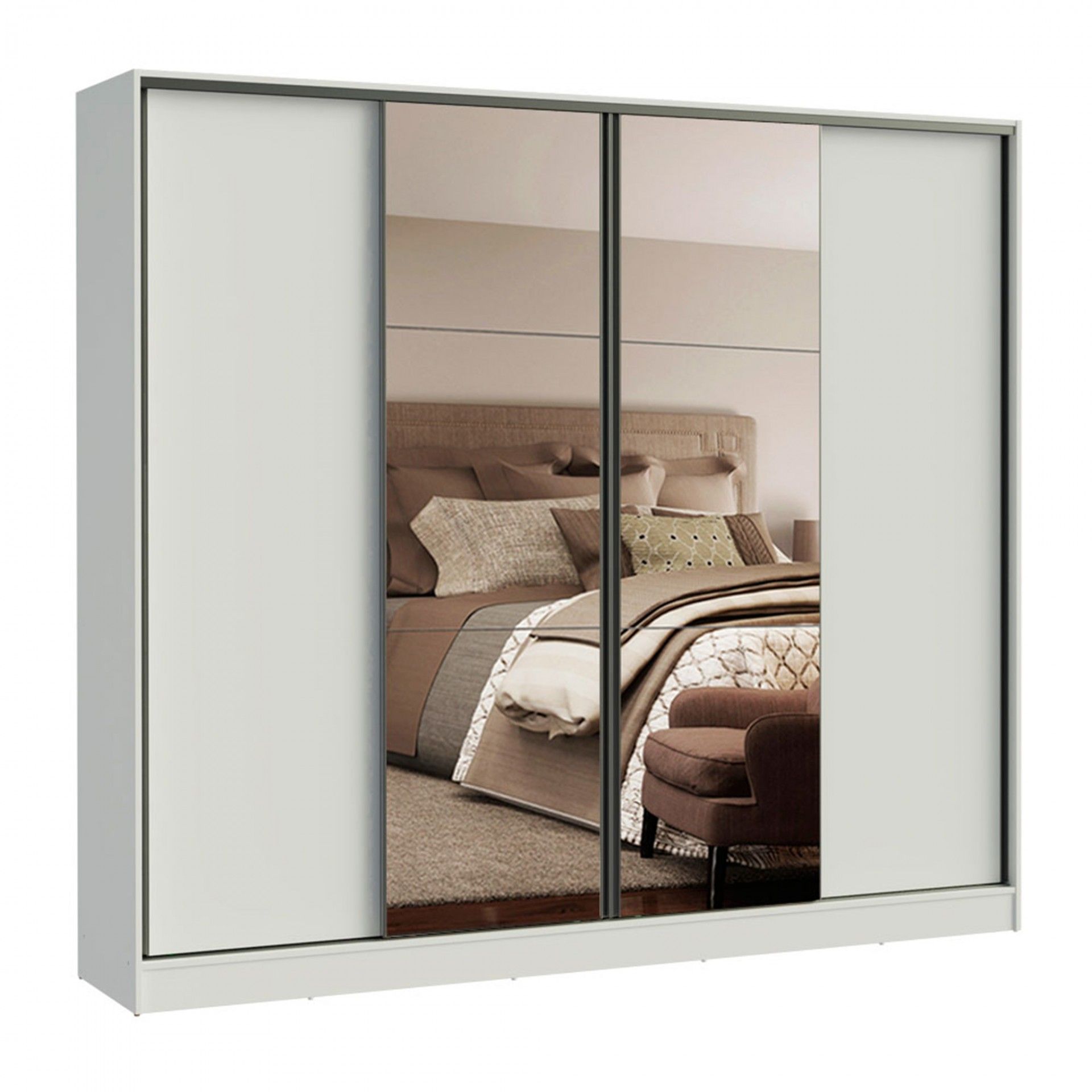 Teckno Wardrobe (4 Sliding Doors)