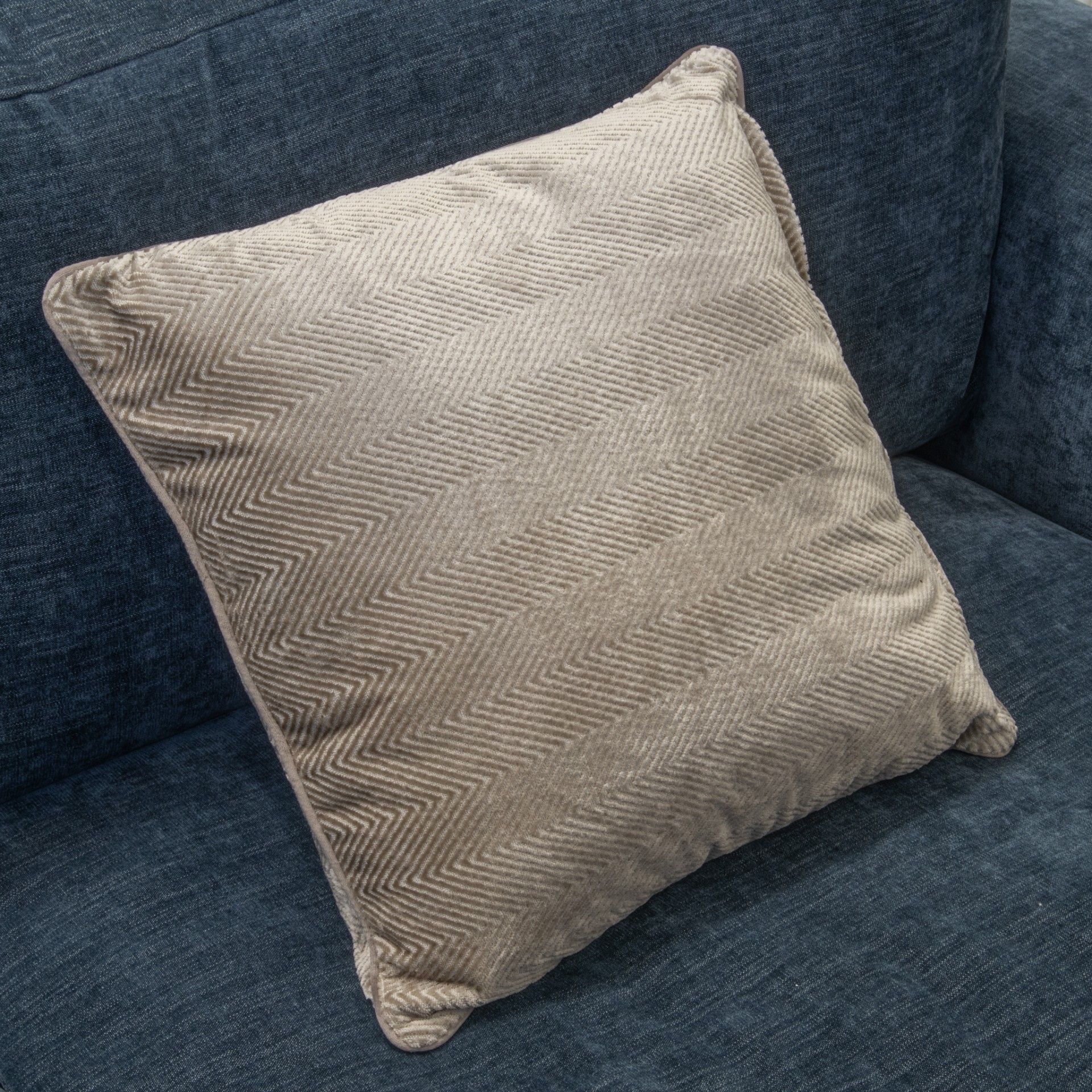 Velvet Herringbone Cushion