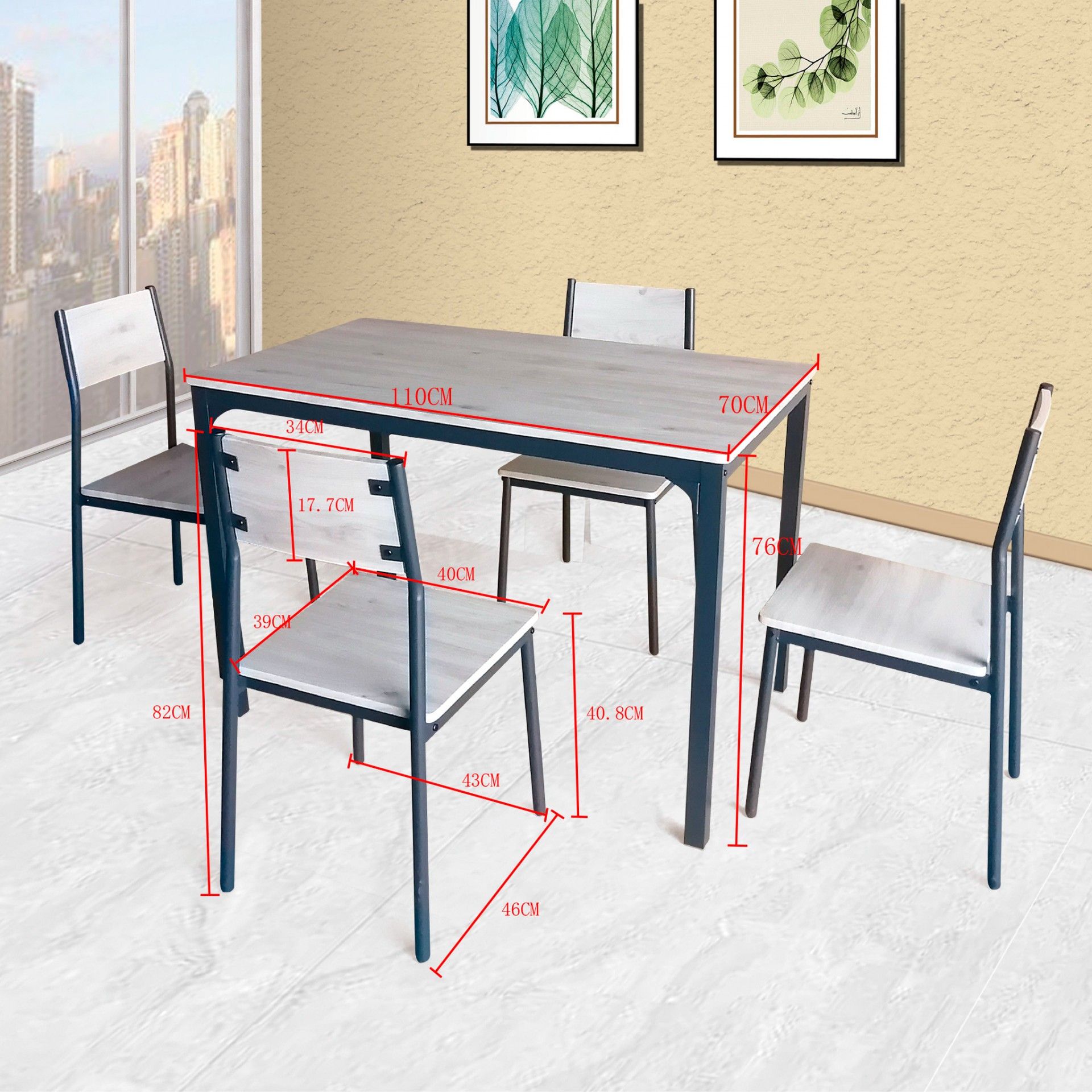 Valencia Table with 4 Chairs
