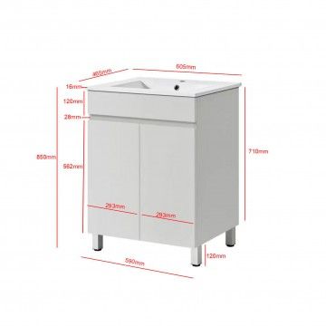 Meuble WC Key 60 avec lavabo Meuble WC Key 60 avec lavabo