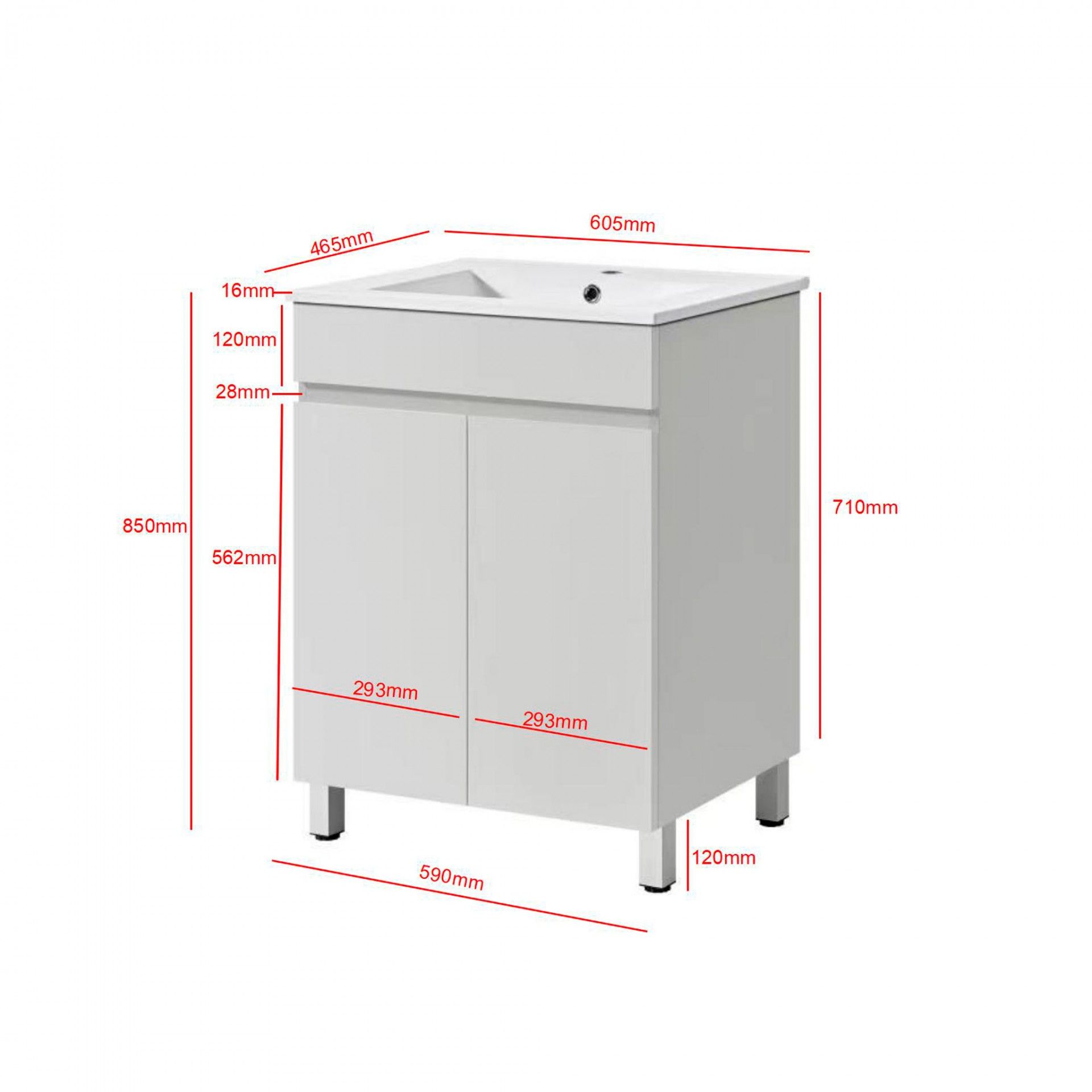 Meuble WC Key 60 avec lavabo