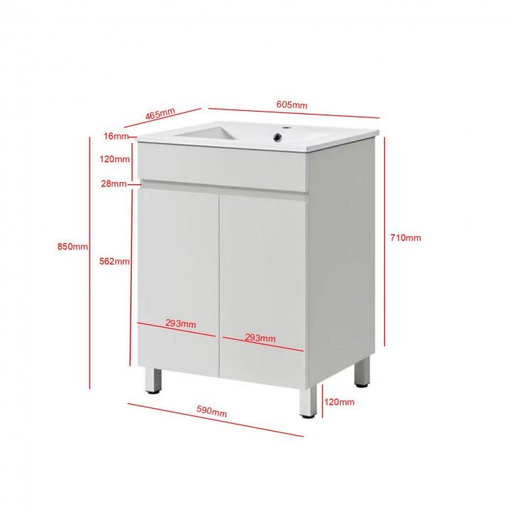 Meuble WC Key 60 avec lavabo Meuble WC Key 60 avec lavabo