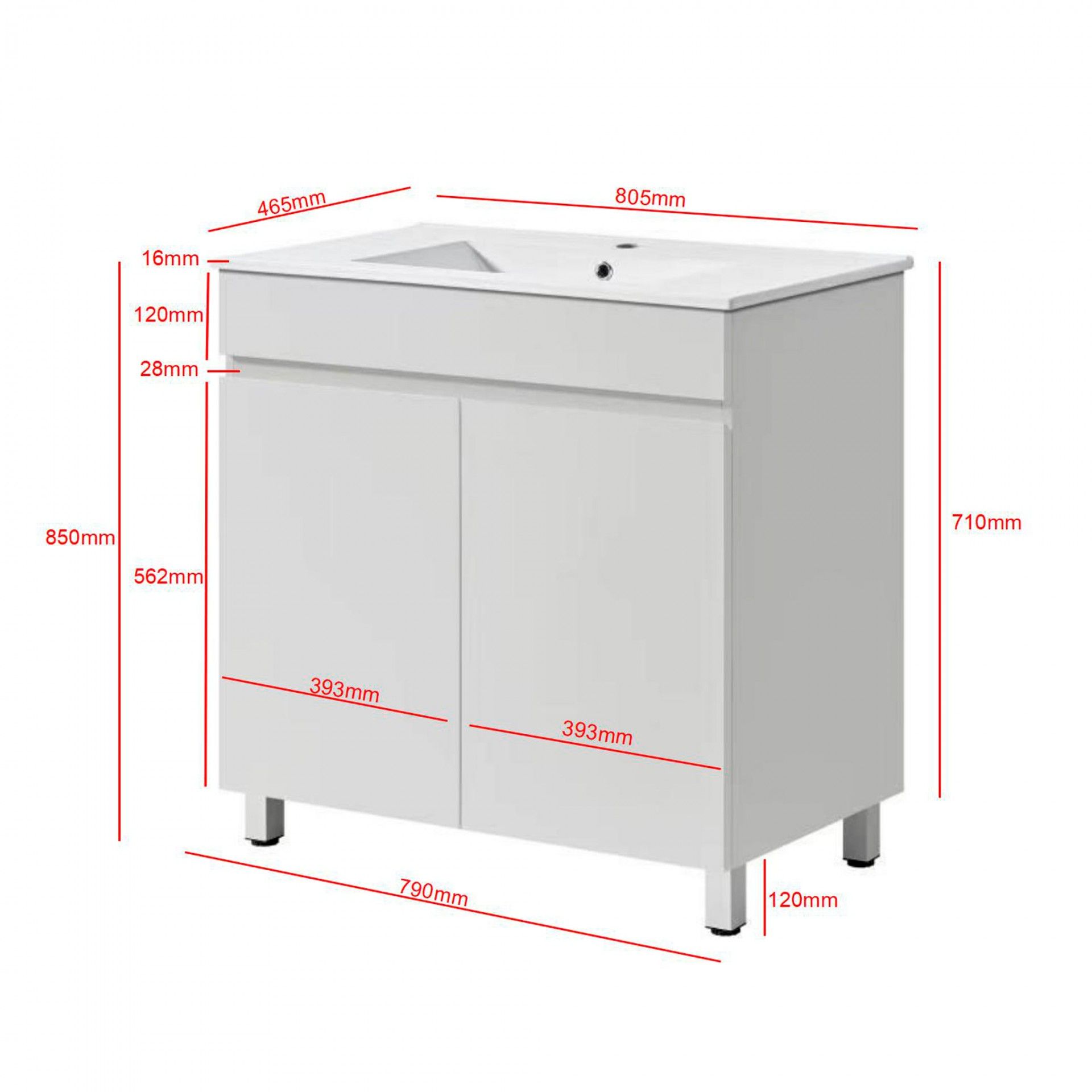 Meuble WC Key 80 avec lavabo