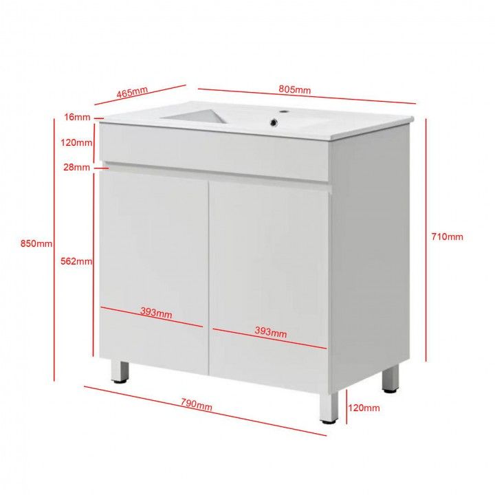 Meuble WC Key 80 avec lavabo Meuble WC Key 80 avec lavabo