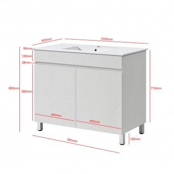 Meuble Key 100 WC avec lavabo Meuble Key 100 WC avec lavabo