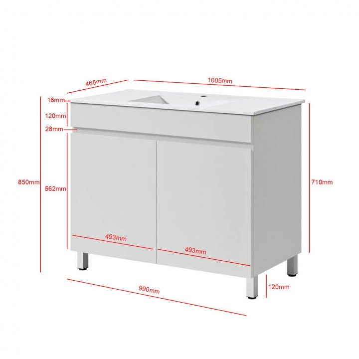 Meuble Key 100 WC avec lavabo Meuble Key 100 WC avec lavabo