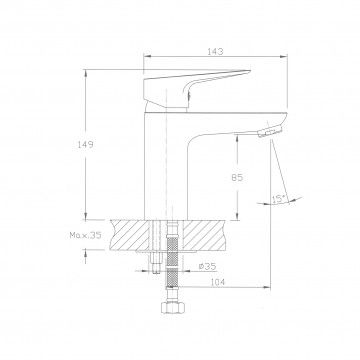 Mezclador de lavabo Trevi Mezclador de lavabo Trevi