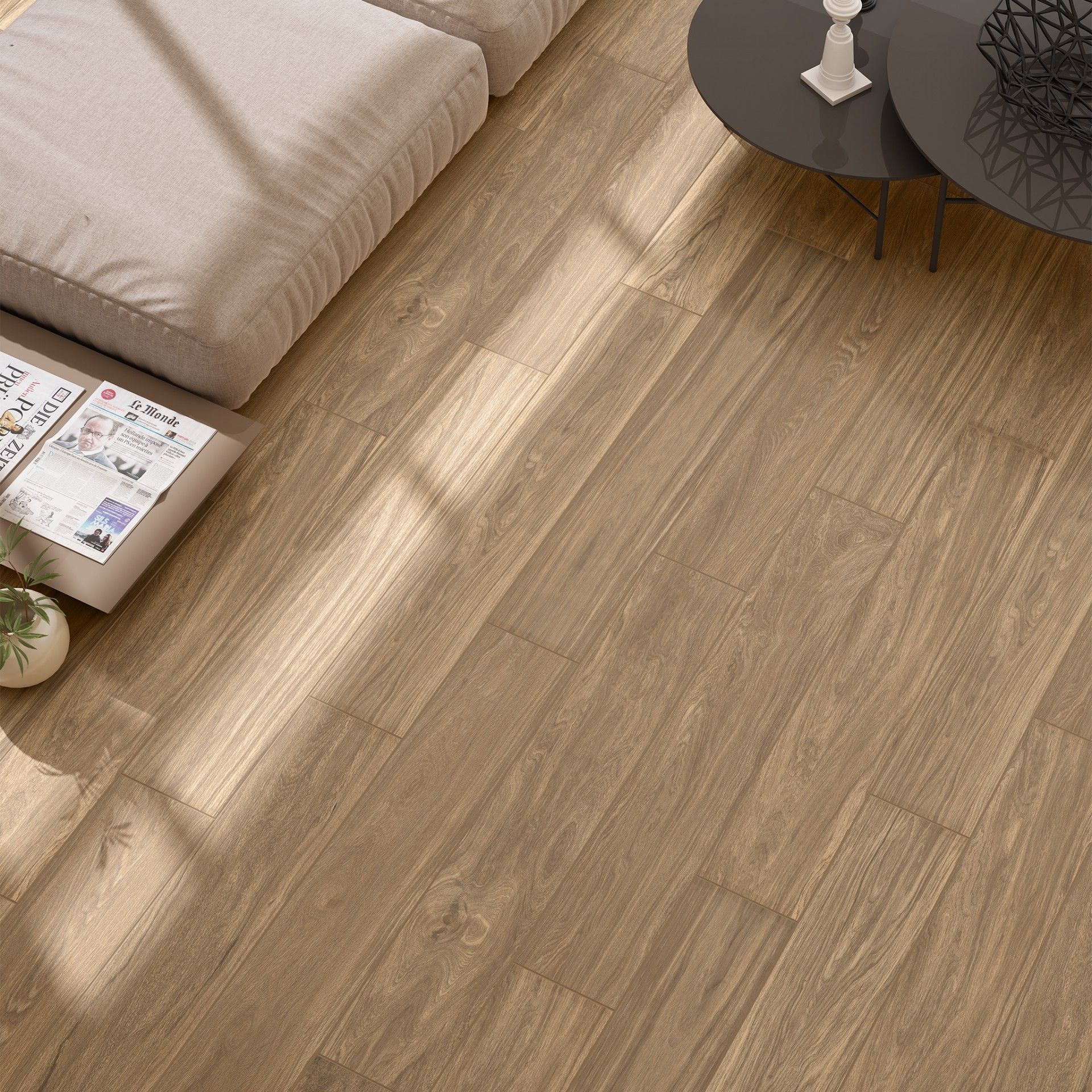 Rectified Porcelain Florest Dark Oak 20x120
