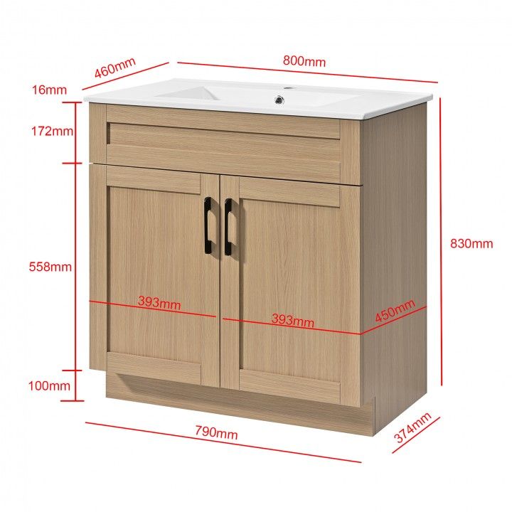Lorena WC cabinet with washbasin Lorena WC cabinet with washbasin