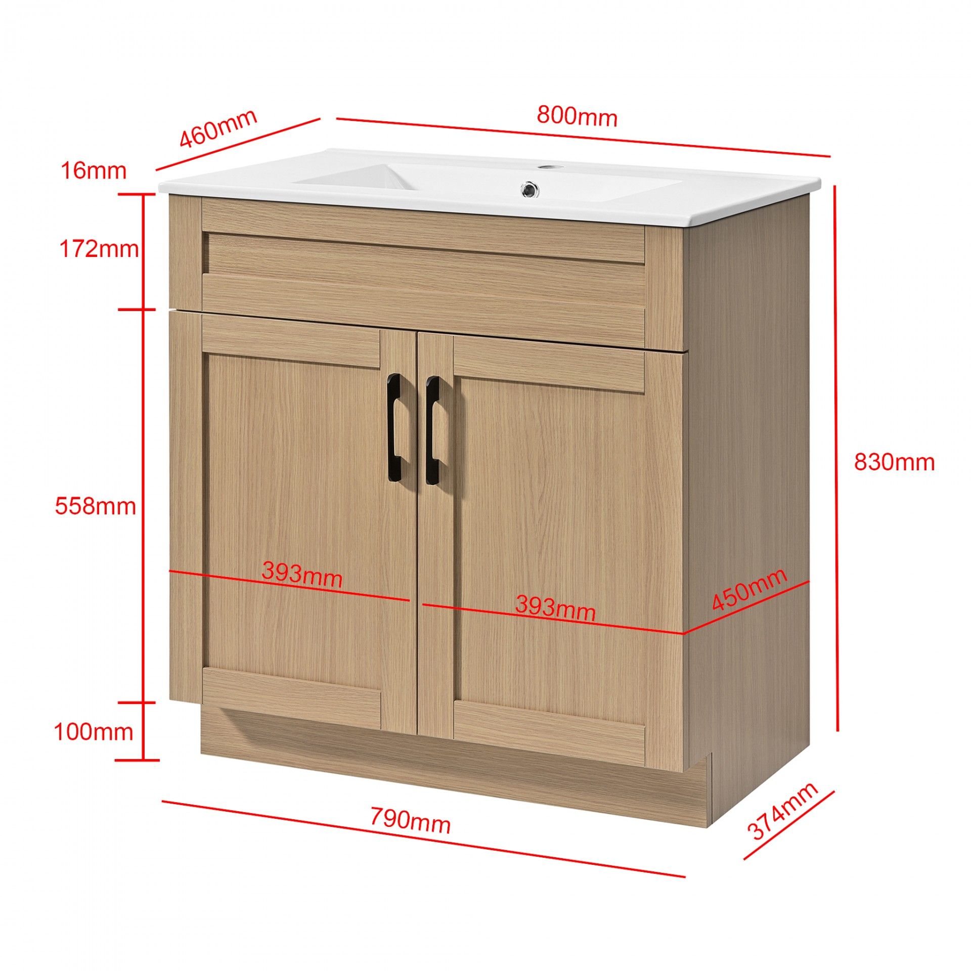 Lorena WC cabinet with washbasin